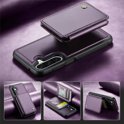 For Samsung Galaxy A26 5G Case JEEHOOD J05 Leather Mobile Cover with Detachable Magnetic Card Bag