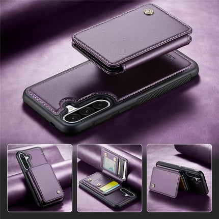 For Samsung Galaxy A36 5G Case JEEHOOD J05 Leather Mobile Cover with Detachable Magnetic Card Bag