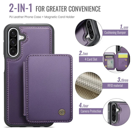 For Samsung Galaxy A36 5G Case JEEHOOD J05 Leather Mobile Cover with Detachable Magnetic Card Bag