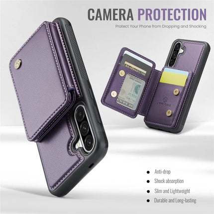 For Samsung Galaxy A36 5G Case JEEHOOD J05 Leather Mobile Cover with Detachable Magnetic Card Bag