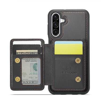 For Samsung Galaxy A36 5G Case JEEHOOD J05 Leather Mobile Cover with Detachable Magnetic Card Bag
