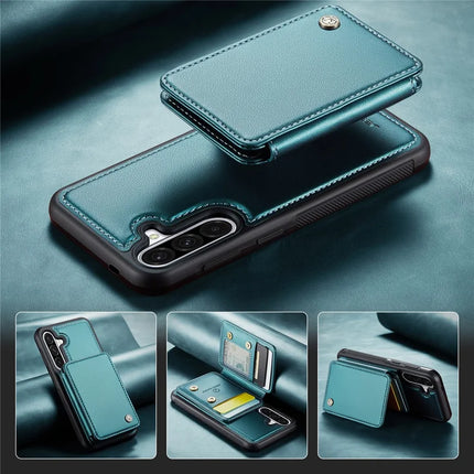 For Samsung Galaxy A36 5G Case JEEHOOD J05 Leather Mobile Cover with Detachable Magnetic Card Bag