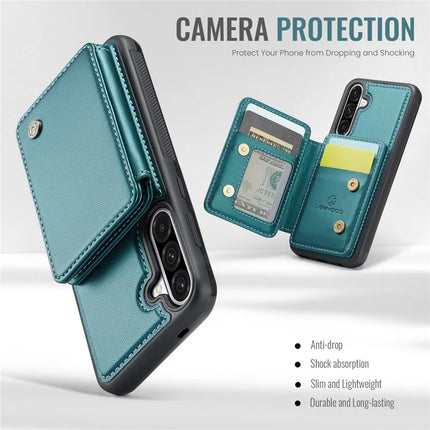 For Samsung Galaxy A36 5G Case JEEHOOD J05 Leather Mobile Cover with Detachable Magnetic Card Bag