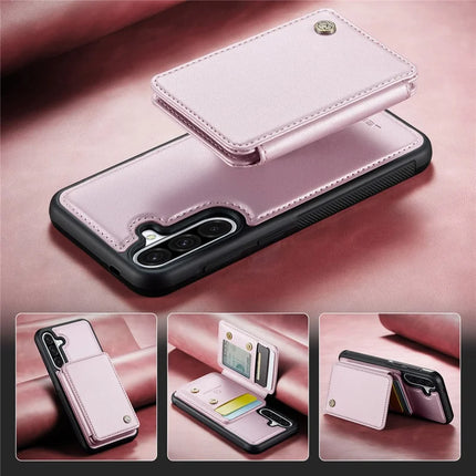 For Samsung Galaxy A36 5G Case JEEHOOD J05 Leather Mobile Cover with Detachable Magnetic Card Bag