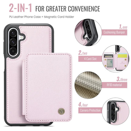 For Samsung Galaxy A36 5G Case JEEHOOD J05 Leather Mobile Cover with Detachable Magnetic Card Bag