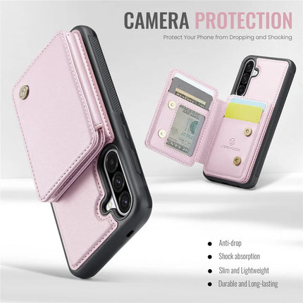 For Samsung Galaxy A36 5G Case JEEHOOD J05 Leather Mobile Cover with Detachable Magnetic Card Bag