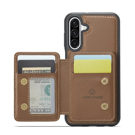 For Samsung Galaxy A36 5G Case JEEHOOD J05 Leather Mobile Cover with Detachable Magnetic Card Bag