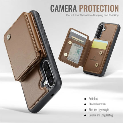 For Samsung Galaxy A36 5G Case JEEHOOD J05 Leather Mobile Cover with Detachable Magnetic Card Bag