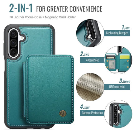 For Samsung Galaxy A56 5G Case JEEHOOD J05 Leather Mobile Cover with Detachable Magnetic Card Bag