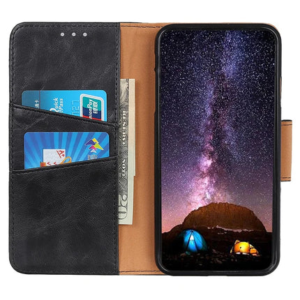 For iPhone 16e Case Crazy Horse Texture Split Leather Wallet Phone Cover