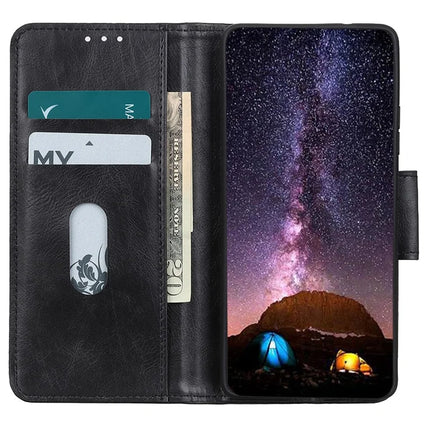 For iPhone 16e Case RFID Blocking Genuine Cow Leather Wallet Phone Cover