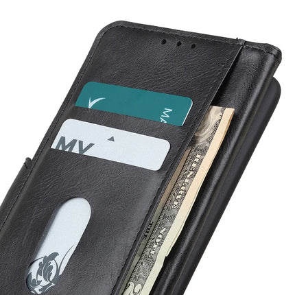 For iPhone 16e Case RFID Blocking Genuine Cow Leather Wallet Phone Cover