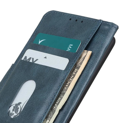 For iPhone 16e Case RFID Blocking Genuine Cow Leather Wallet Phone Cover