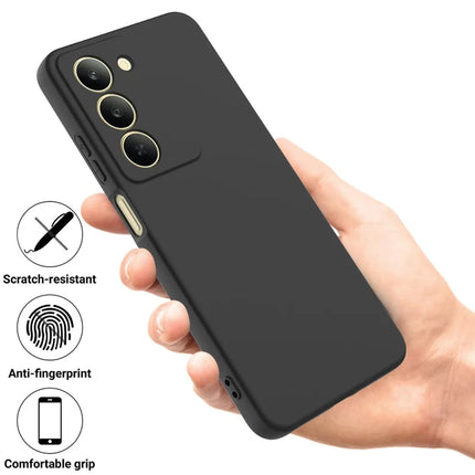 For Realme V60 Pro / Realme 14x 5G Liquid Silicone Case Phone Back Cover with Hand Strap