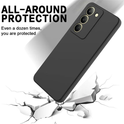 For Realme V60 Pro / Realme 14x 5G Liquid Silicone Case Phone Back Cover with Hand Strap