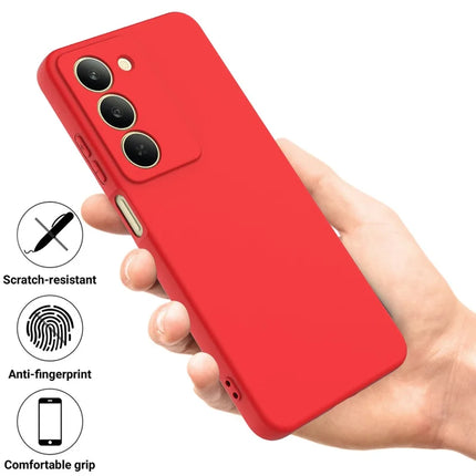 For Realme V60 Pro / Realme 14x 5G Liquid Silicone Case Phone Back Cover with Hand Strap