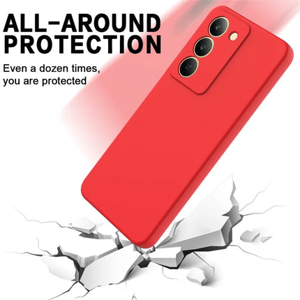 For Realme V60 Pro / Realme 14x 5G Liquid Silicone Case Phone Back Cover with Hand Strap