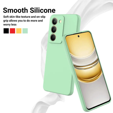 For Realme V60 Pro / Realme 14x 5G Liquid Silicone Case Phone Back Cover with Hand Strap