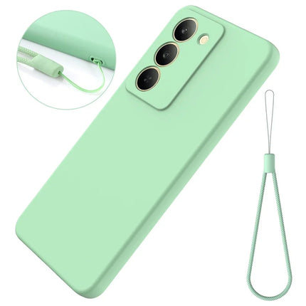 For Realme V60 Pro / Realme 14x 5G Liquid Silicone Case Phone Back Cover with Hand Strap