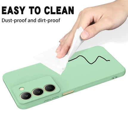 For Realme V60 Pro / Realme 14x 5G Liquid Silicone Case Phone Back Cover with Hand Strap