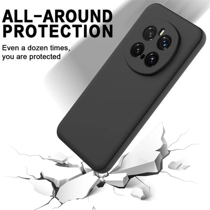 For Honor Magic7 Pro 5G Liquid Silicone Case Phone Back Cover with Hand Strap