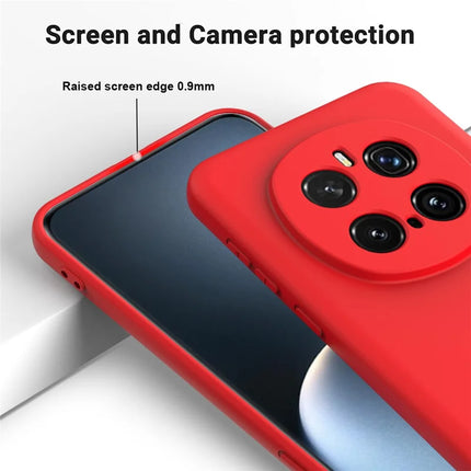 For Honor Magic7 Pro 5G Liquid Silicone Case Phone Back Cover with Hand Strap