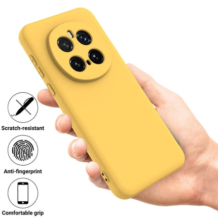 For Honor Magic7 Pro 5G Liquid Silicone Case Phone Back Cover with Hand Strap