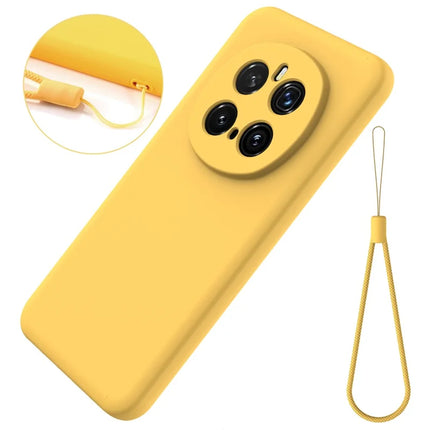 For Honor Magic7 Pro 5G Liquid Silicone Case Phone Back Cover with Hand Strap