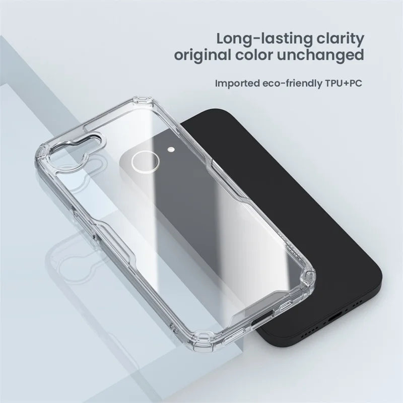 ShopCaseCart Shockproof Premium iPhone 16e Protective cover PC + TPU Anti-Scratch Clear Back Guard