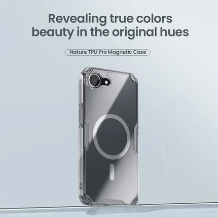 NILLKIN Nature Pro Series for iPhone 16e Case Compatible with MagSafe TPU + PC Ultra Clear Phone Case