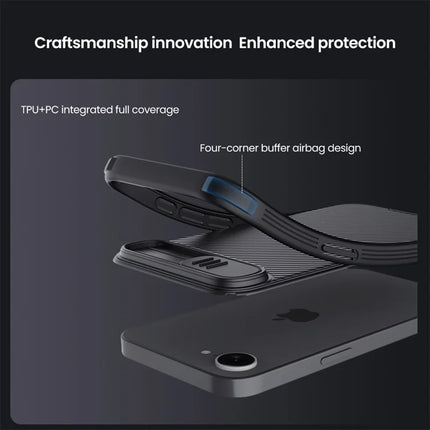 NILLKIN Camshield Pro Series for iPhone 16e Case PC + TPU Slide Camera Lid Phone Cover
