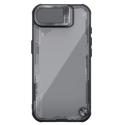 NILLKIN Iceblade Prop For iPhone 16e Case Lens Cover Kickstand PC + TPU Phone Cover - Black