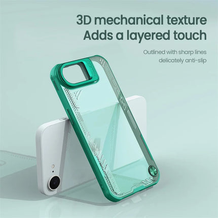 NILLKIN Iceblade Prop For iPhone 16e Case Lens Frame Kickstand PC + TPU Phone Cover