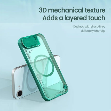 NILLKIN Iceblade Prop For iPhone 16e Case Compatible with MagSafe Lens Cover Kickstand PC + TPU Phone Cover