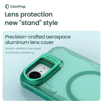 NILLKIN Iceblade Prop For iPhone 16e Case Compatible with MagSafe Lens Frame Kickstand PC + TPU Phone Cover