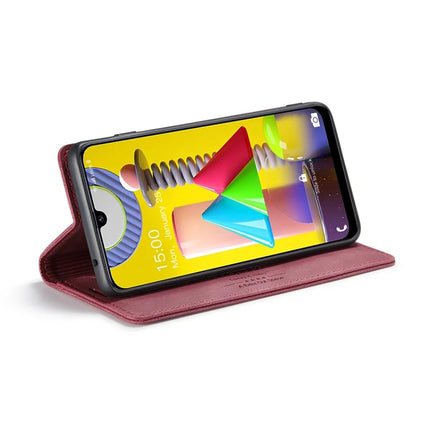 For Samsung Galaxy M31 Prime / Galaxy M21s / Galaxy F14 4G / Galaxy M31 Wallet Case AUTSPACE A01 Leather Stand Cover with RFID Blocking Card Holder