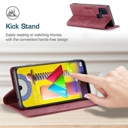 For Samsung Galaxy M31 Prime / Galaxy M21s / Galaxy F14 4G / Galaxy M31 Wallet Case AUTSPACE A01 Leather Stand Cover with RFID Blocking Card Holder