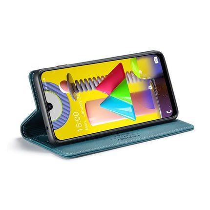 For Samsung Galaxy M31 Prime / Galaxy M21s / Galaxy F14 4G / Galaxy M31 Wallet Case AUTSPACE A01 Leather Stand Cover with RFID Blocking Card Holder
