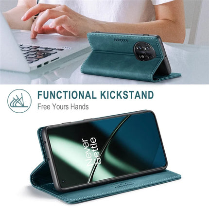 For OnePlus 11 5G Wallet Case AUTSPACE A01 Leather Stand Cover with RFID Blocking Card Holder