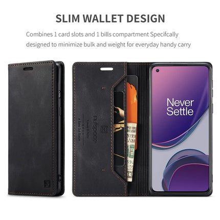 For OnePlus 8T Wallet Case AUTSPACE A01 Leather Stand Cover with RFID Blocking Card Holder