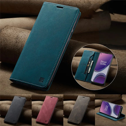For OnePlus 8T Wallet Case AUTSPACE A01 Leather Stand Cover with RFID Blocking Card Holder