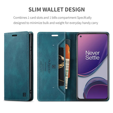 For OnePlus 8T Wallet Case AUTSPACE A01 Leather Stand Cover with RFID Blocking Card Holder