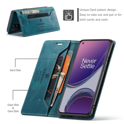 For OnePlus 8T Wallet Case AUTSPACE A01 Leather Stand Cover with RFID Blocking Card Holder