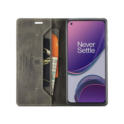 For OnePlus 8T Wallet Case AUTSPACE A01 Leather Stand Cover with RFID Blocking Card Holder