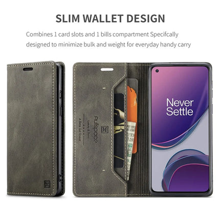 For OnePlus 8T Wallet Case AUTSPACE A01 Leather Stand Cover with RFID Blocking Card Holder