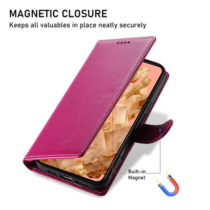 For Google Pixel 8 Case Litchi Texture Leather Wallet Phone Cover Magnetic Snap