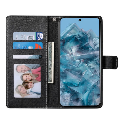 For Google Pixel 8 Pro Stand Case Litchi Texture Leather Wallet Phone Cover Magnetic Snap