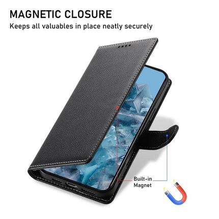 For Google Pixel 8 Pro Stand Case Litchi Texture Leather Wallet Phone Cover Magnetic Snap
