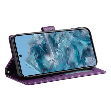 For Google Pixel 8 Pro Stand Case Litchi Texture Leather Wallet Phone Cover Magnetic Snap
