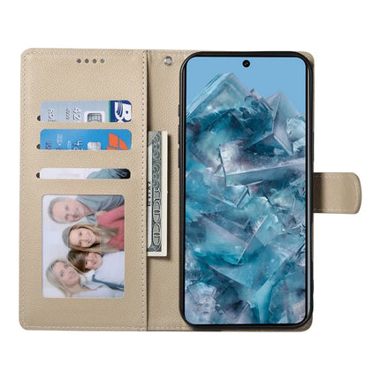 For Google Pixel 8 Pro Stand Case Litchi Texture Leather Wallet Phone Cover Magnetic Snap